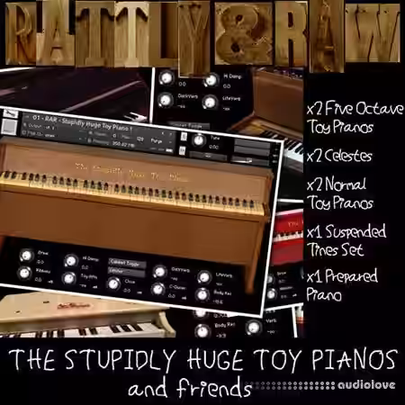 Rattly And Raw The Stupidly Huge Toy Pianos And Friends [KONTAKT] - Sample Pack Artwork