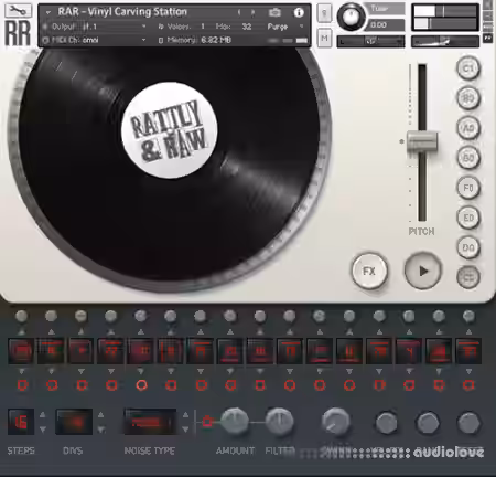 Rattly And Raw The Vinyl Carving Station [KONTAKT] - Sample Pack Artwork