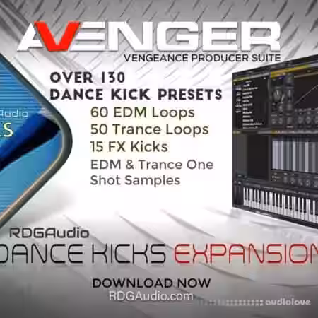 RDGAudio Dance Kicks VPS Avenger Expansion [Synth Presets] - Sample Pack Artwork