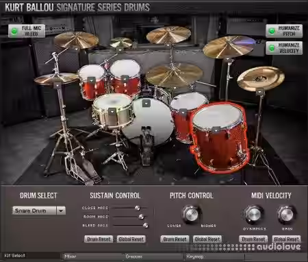 Room Sound Kurt Ballou Signature Series Drums [KONTAKT] - Sample Pack Artwork