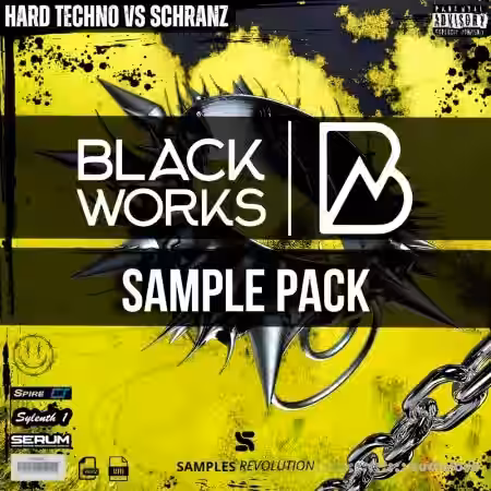 Samples Revolution BLACKWORKS Hard Techno and Shranz Sample Pack [WAV, MiDi, Synth Presets] - Sample Pack Artwork