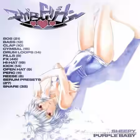 Sheepy Kid CYBER LUV Drum Kit W/ Purple Baby [WAV] - Sample Pack Artwork
