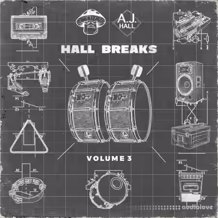 Shroom x AJ Hall Hall Breaks Vol.3 Sample Pack [WAV] - Sample Pack Artwork