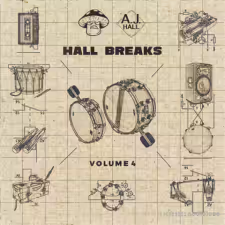 Shroom x AJ Hall Hall Breaks Vol.4 Sample Pack [WAV] - Sample Pack Artwork