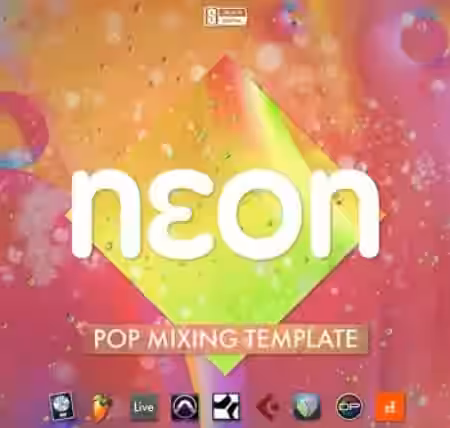 Slate Academy Neon Pop Mix Template [DAW Templates] - Sample Pack Artwork