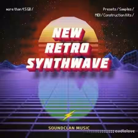 Soundclan Music New Retro Synthwave [WAV, MiDi, Synth Presets] - Sample Pack Artwork