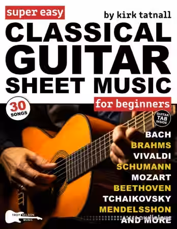 Super Easy Classical Guitar Sheet Music for Beginners - Sample Pack Artwork