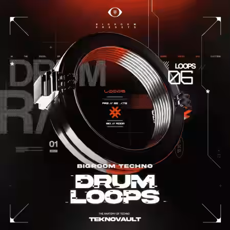 Teknovault Bigroom Techno Drum Loops Vol.1 [WAV] - Sample Pack Artwork