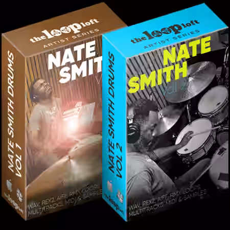 The Loop Loft Nate Smith Drum Loops Vol 1 and Vol 2 [WAV, MiDi] - Sample Pack Artwork
