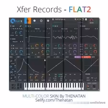 Thenatan Xfer Records Flat2 Multi Color - Sample Pack Artwork