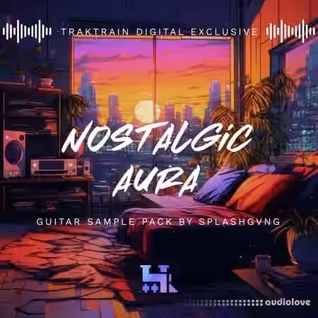 TrakTrain Nostalgic Aura Guitar Sample Pack by SPLASHGVNG [WAV] - Sample Pack Artwork