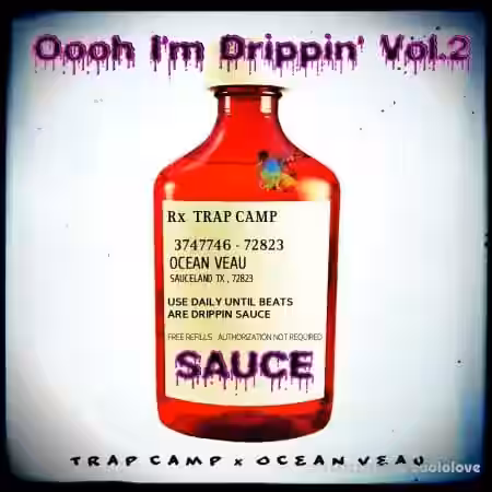 Trap Camp X Ocean Veau Oooh I'm Drippin drum kit Vol.2 [WAV, Synth Presets] - Sample Pack Artwork