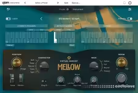 UJAM Virtual Bassist MELLOW v2.1.1 / v1.0.1 [WiN, MacOSX] - Sample Pack Artwork