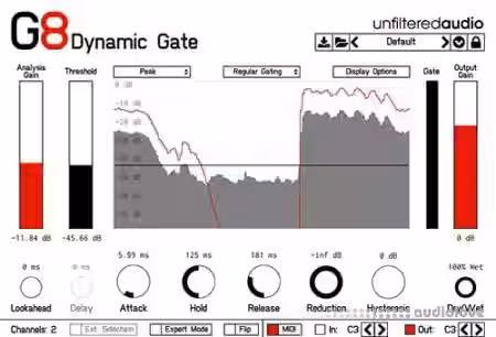 Unfiltered Audio G8 Dynamic Gate v1.3.1 CE / v1.3.0 [WiN, MacOSX] - Sample Pack Artwork