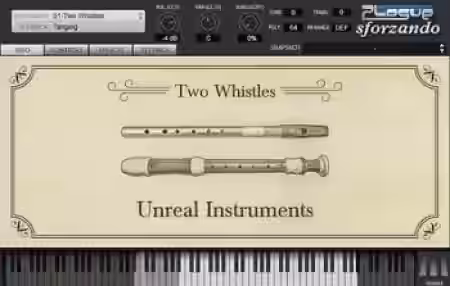 Unreal Instruments Two Whistles [Sforzando] - Sample Pack Artwork