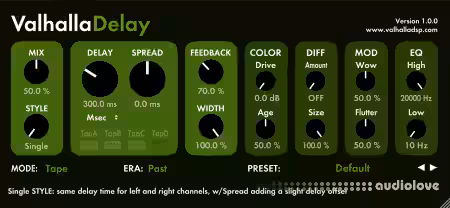 Valhalla DSP Valhalla Delay v2.5.1 [MacOSX] - Sample Pack Artwork
