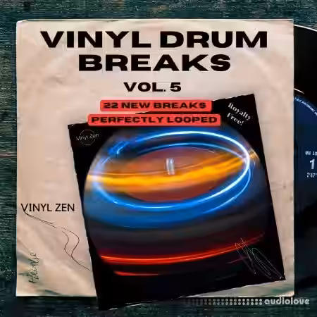 Vinyl Zen Vinyl Drum Breaks Vol.5 (22 Drum Breaks Perfectly Looped) [WAV] - Sample Pack Artwork