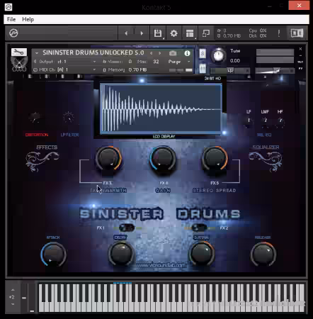 Vip Soundlab Sinister Drums HD [KONTAKT] - Sample Pack Artwork