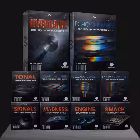 Weapon Sounds Overdrive x Echo Chamber Production Suite Bundle [WAV, MiDi, Synth Presets] - Sample Pack Artwork